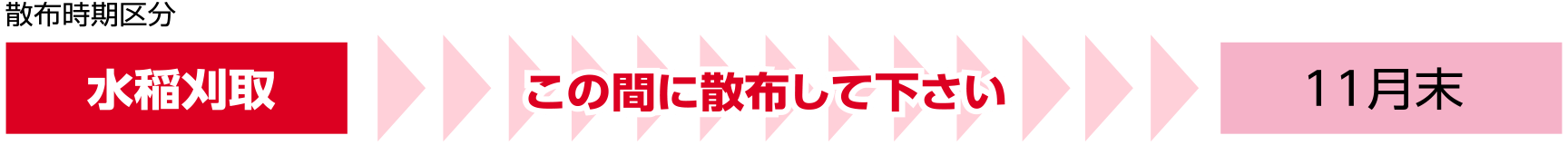 稲刈り後から11月までの散布