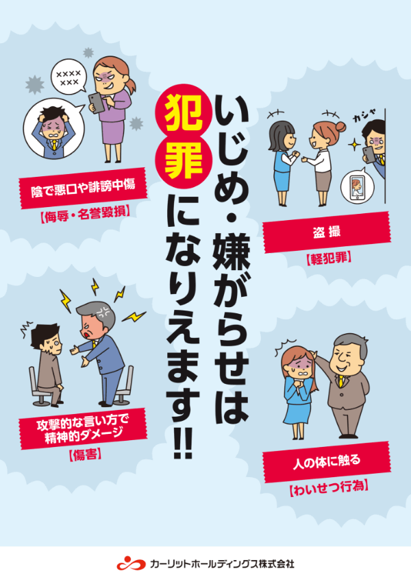 Poster of Prevention of harassment and improvement of work environment